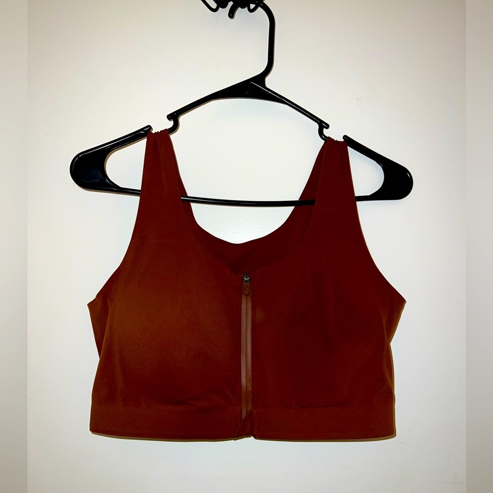 ZYIA Brown Front Zipper Bra